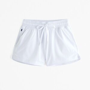 Women's White Drawstring Shorts